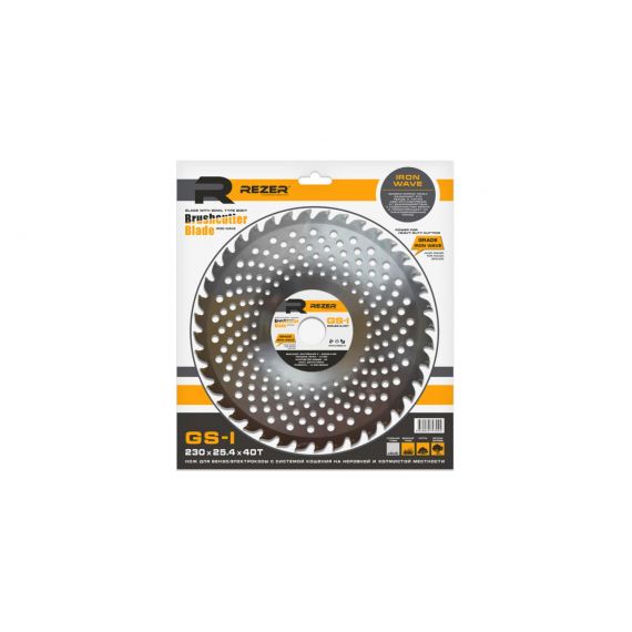 Нож для бензокос REZER GS-I 230*25,4*1,3*40Т  03.010.00035