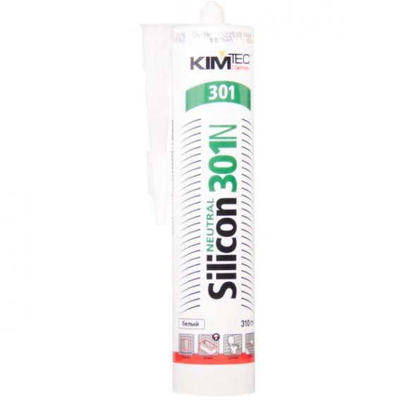 Герметик силиконовый KIM TEC 301N белый 310г (280мл)  11613347 /02-01-61Н