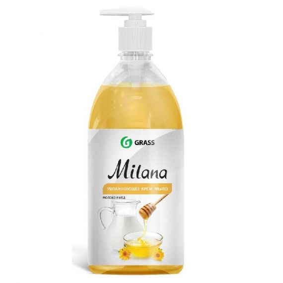 Крем-мыло MILANA жидкое (молоко и мед) 1,0л GRASS 49821/ 126101