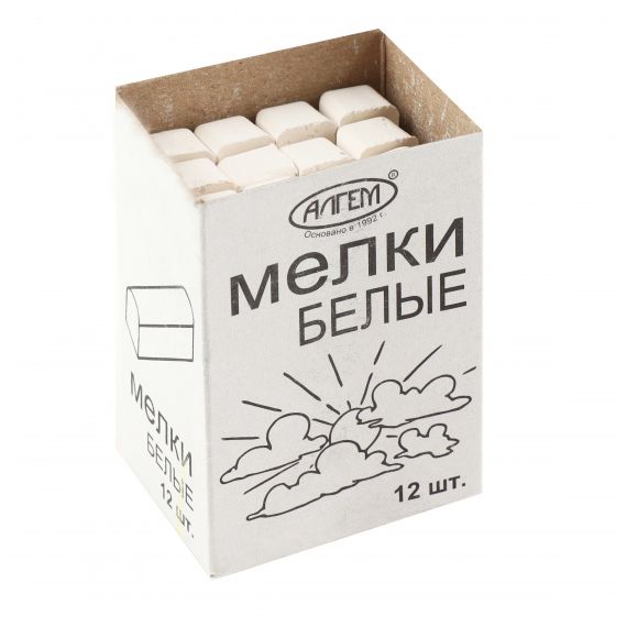 Мел белый 12шт D12мм Алгем НМБ-12
