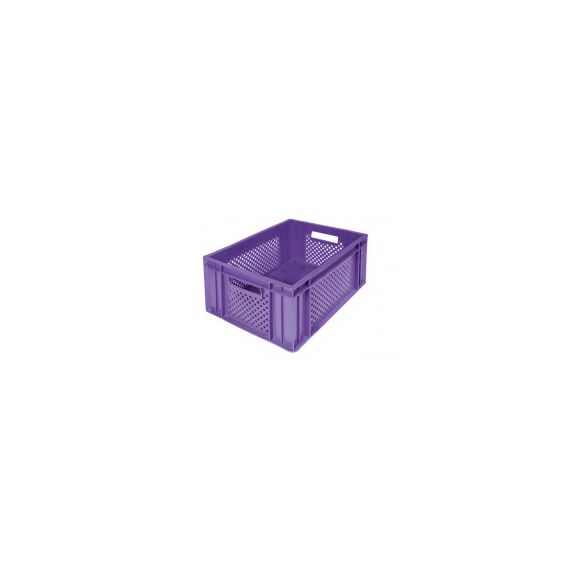 Ящик продуктовый 400*300*180 перфорированный, сплошное дно   302-Б2