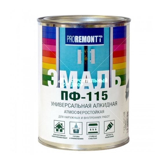 Эмаль ПФ-115 PROREMONT черная 0,5л