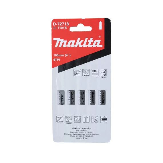Пилки Makita для электролобзика для дерева 5шт  D-72718