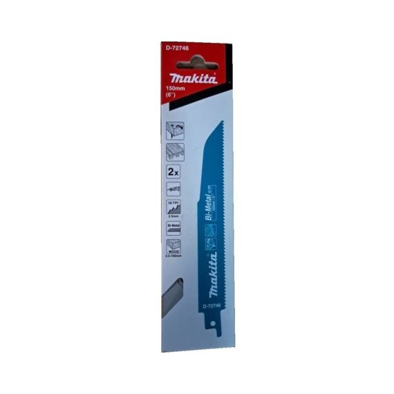 Пилки Makita для сабельной пилы для древесины с гвоздями 2шт  D-72746