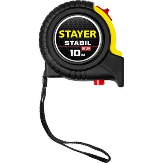 Рулетка STAYER 10м*25мм профессиональная с автостопом  34131-10