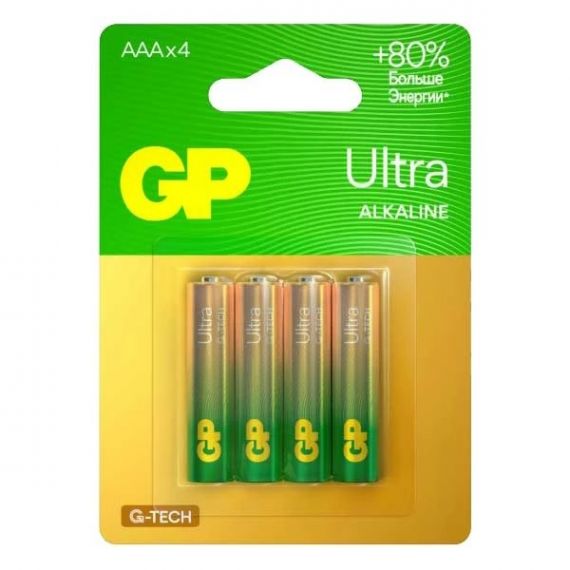 Элемент питания GP ULTRA LR03  4шт 140009/ 29877
